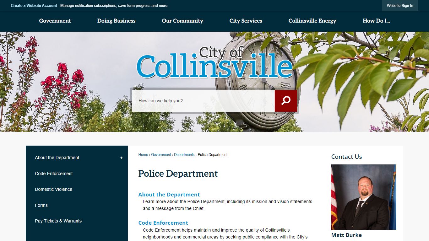 Police Department | Collinsville, OK